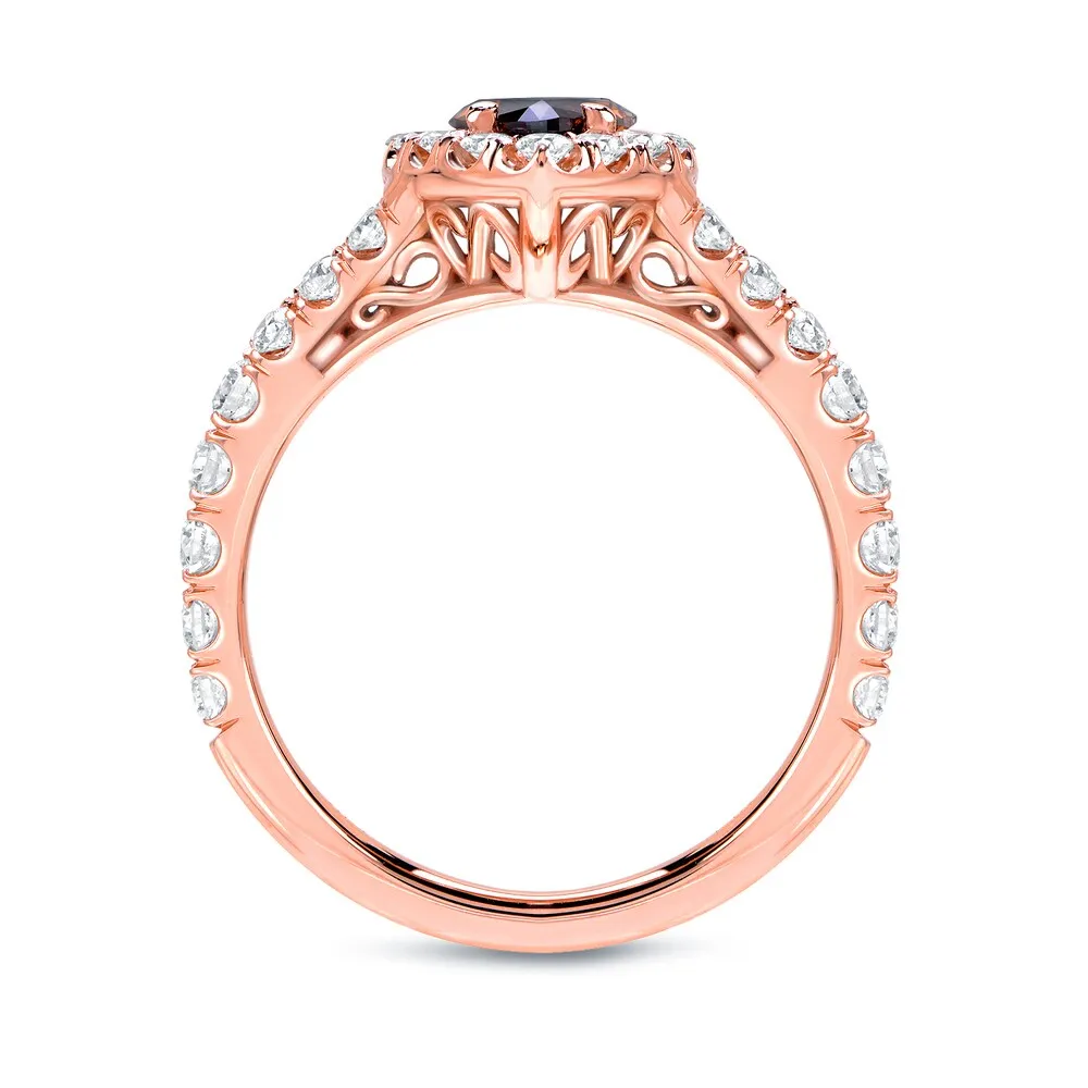 Auriya 18k Rose Gold 1 7/8ct TDW Natural Fancy Brown Marquise Diamond Engagement Ring (SI1-SI2) sold by Zulily product image thumbnail 3