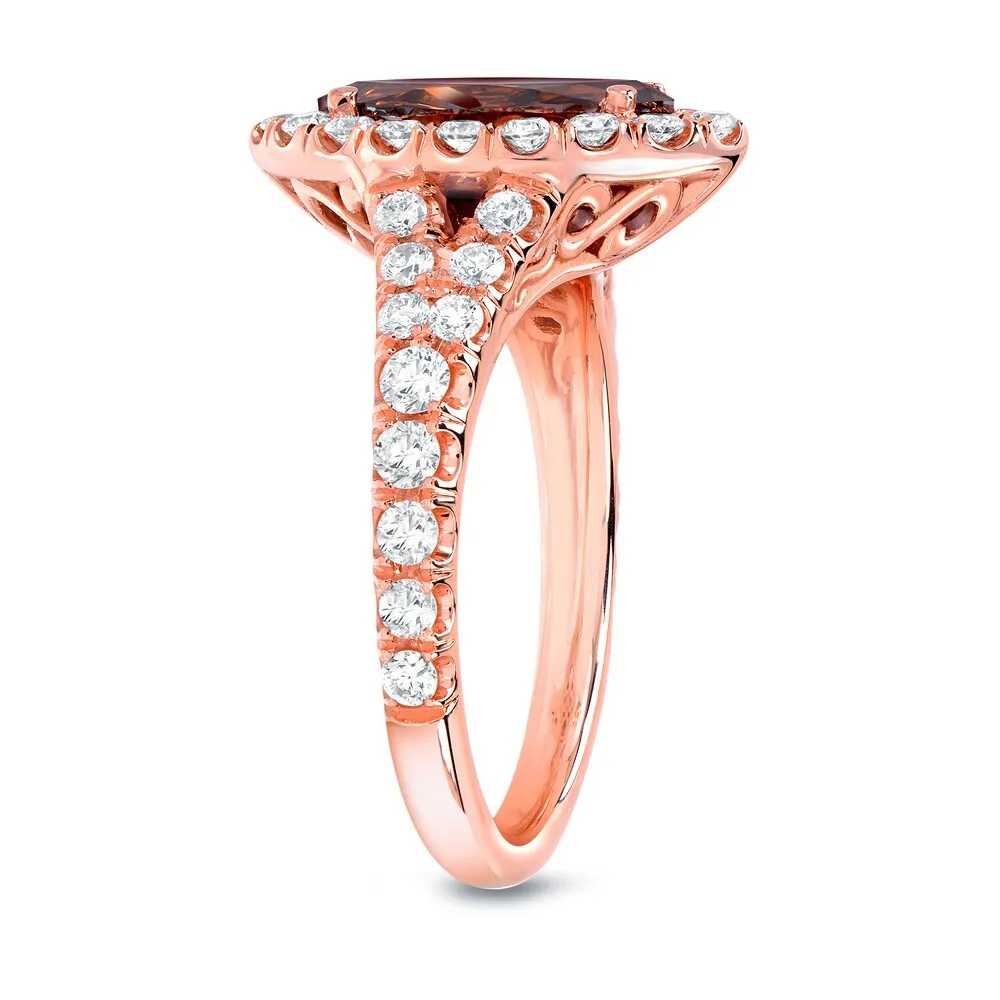 Auriya 18k Rose Gold 1 7/8ct TDW Natural Fancy Brown Marquise Diamond Engagement Ring (SI1-SI2) sold by Zulily product image thumbnail 2