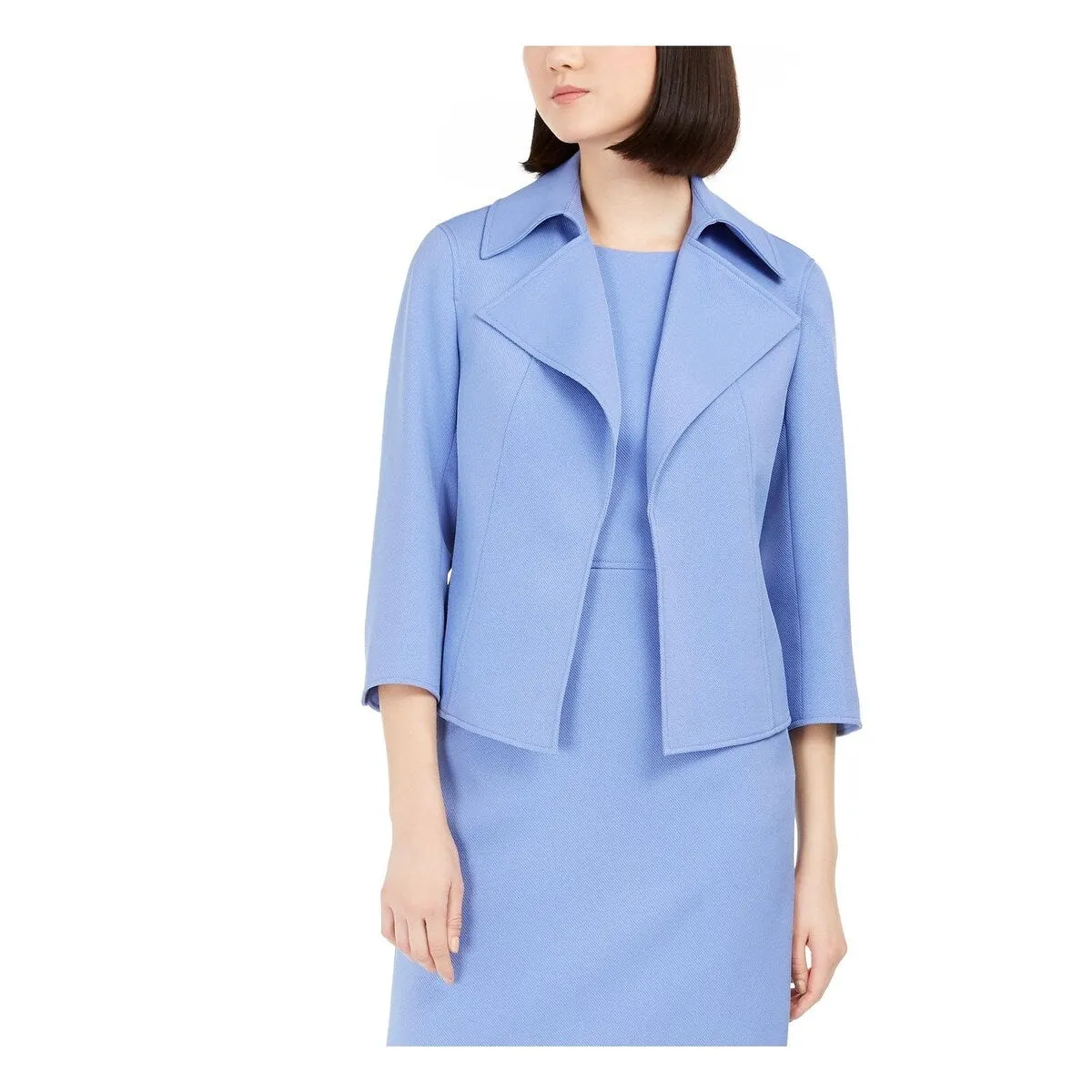 Anne Klein Women's Tweed Cropped Jacket Blue sold by Zulily