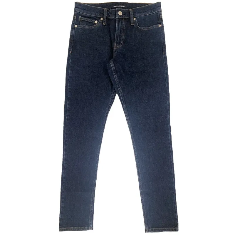 Calvin Klein Women's Mid Rise Slim Leg Jeans Banhof Blue Size 28" x 30" - 28" x 30" made by Calvin Klein