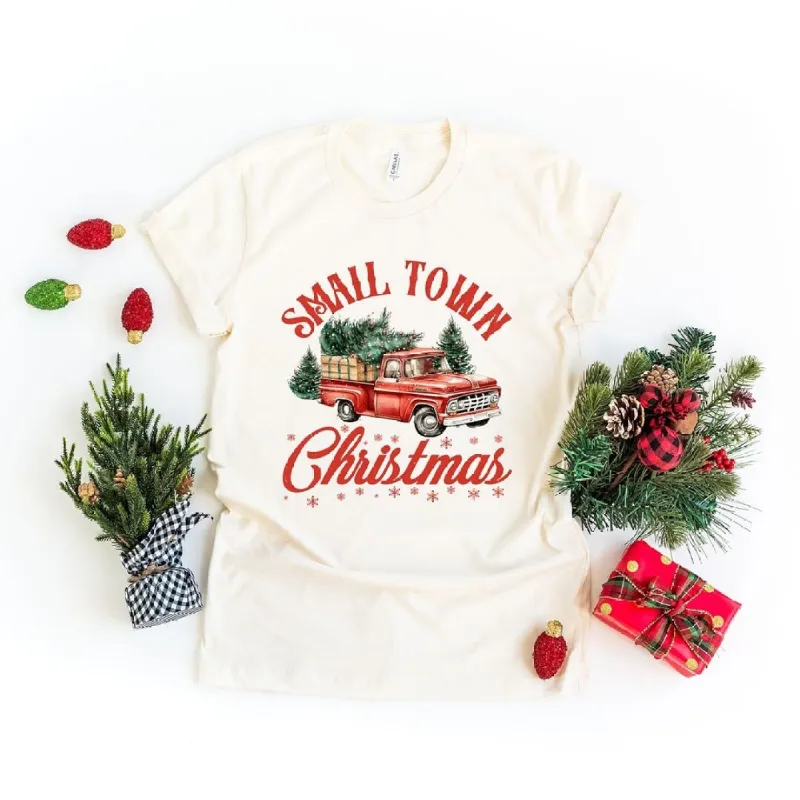 Small Town Christmas Truck Short Sleeve Tee sold by Zulily