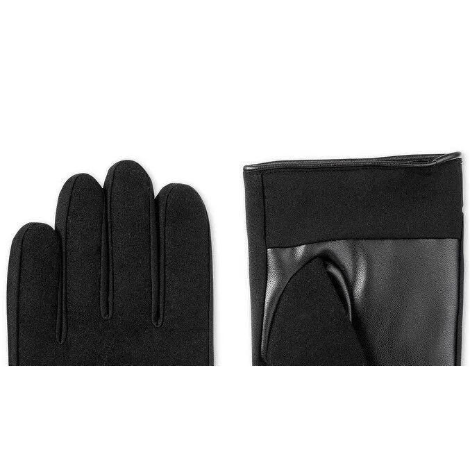 Isotoner Signature Mens Sleek Heat Faux Leather Plaid Driving Gloves Black Size Medium sold by Zulily product image thumbnail 2