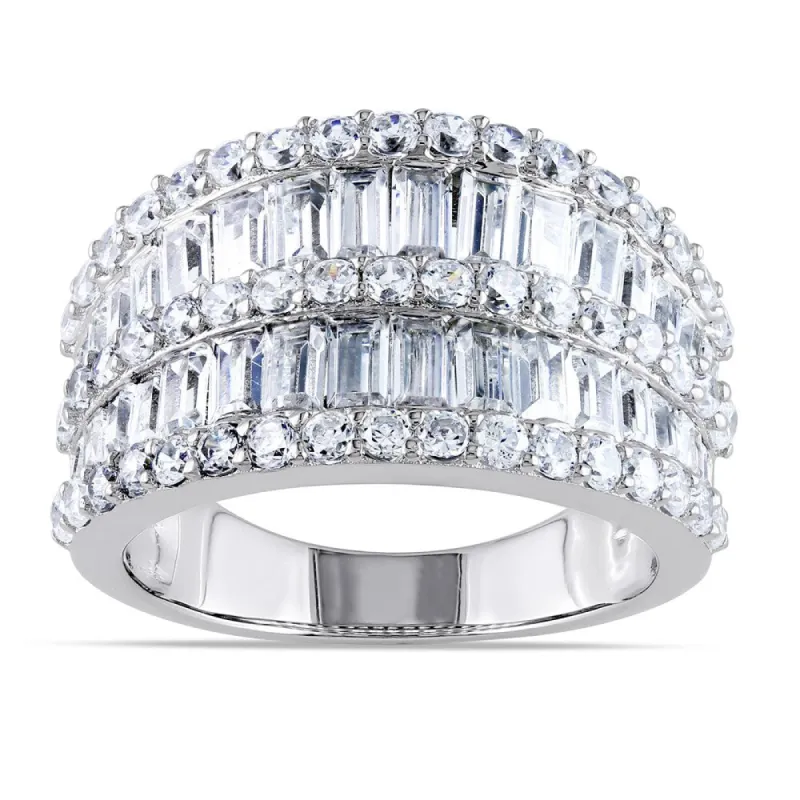 Miadora Sterling Silver Channel-set Cubic Zirconia Anniversary Ring sold by Zulily
