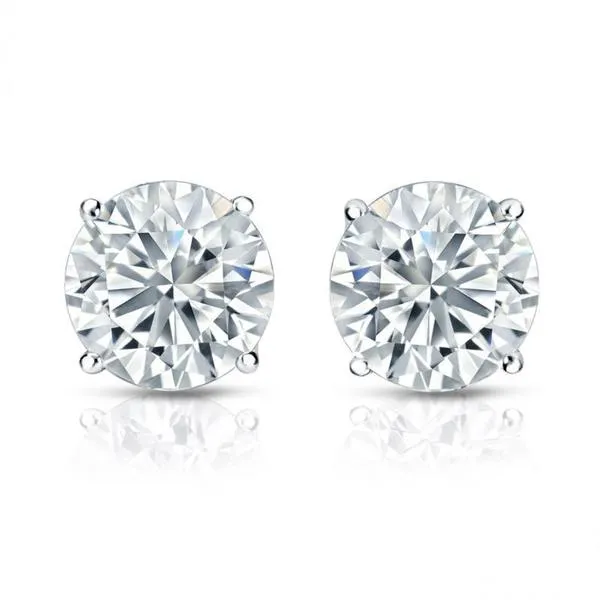 Auriya 14k Gold Certified 2.00 carat TDW Round Diamond Stud Earrings sold by Zulily product image thumbnail 3