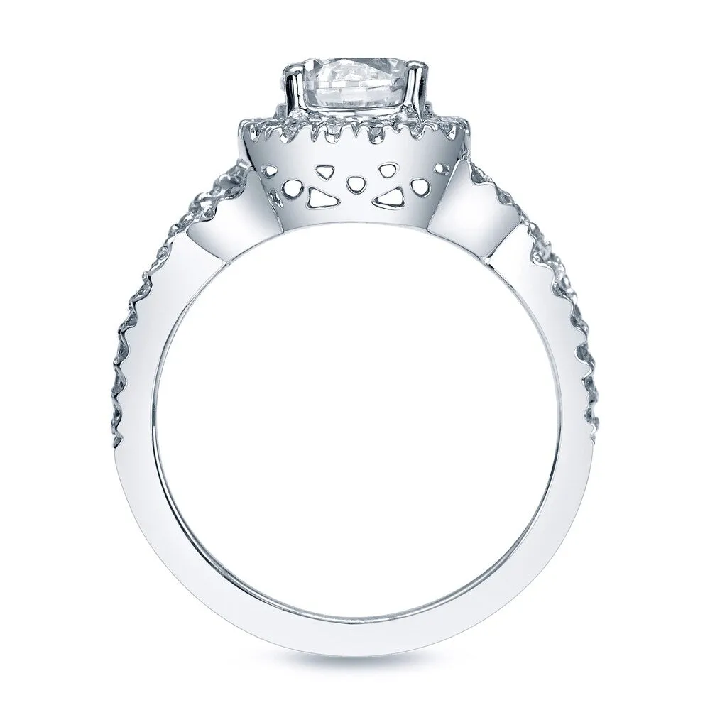 Auriya Platinum 1 1/2ctw Braided Twist Halo Diamond Engagement Ring sold by Zulily product image thumbnail 3