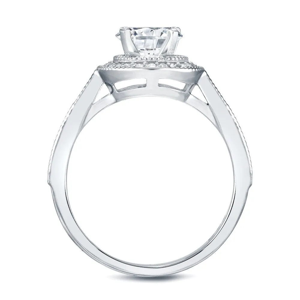 Auriya 14k Gold 1 3/5ctw Vintage Diamond Halo Engagement Ring Set sold by Zulily product image thumbnail 3