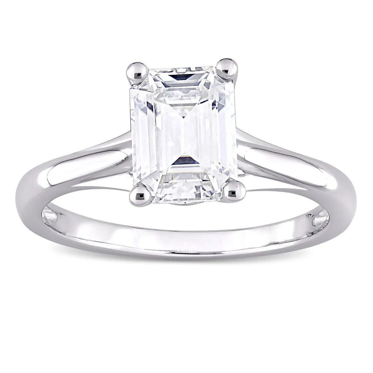 Miadora 1 3/4ct DEW Octagon-cut Moissanite Solitaire Engagement Ring in 10k White Gold sold by Zulily product image thumbnail 3