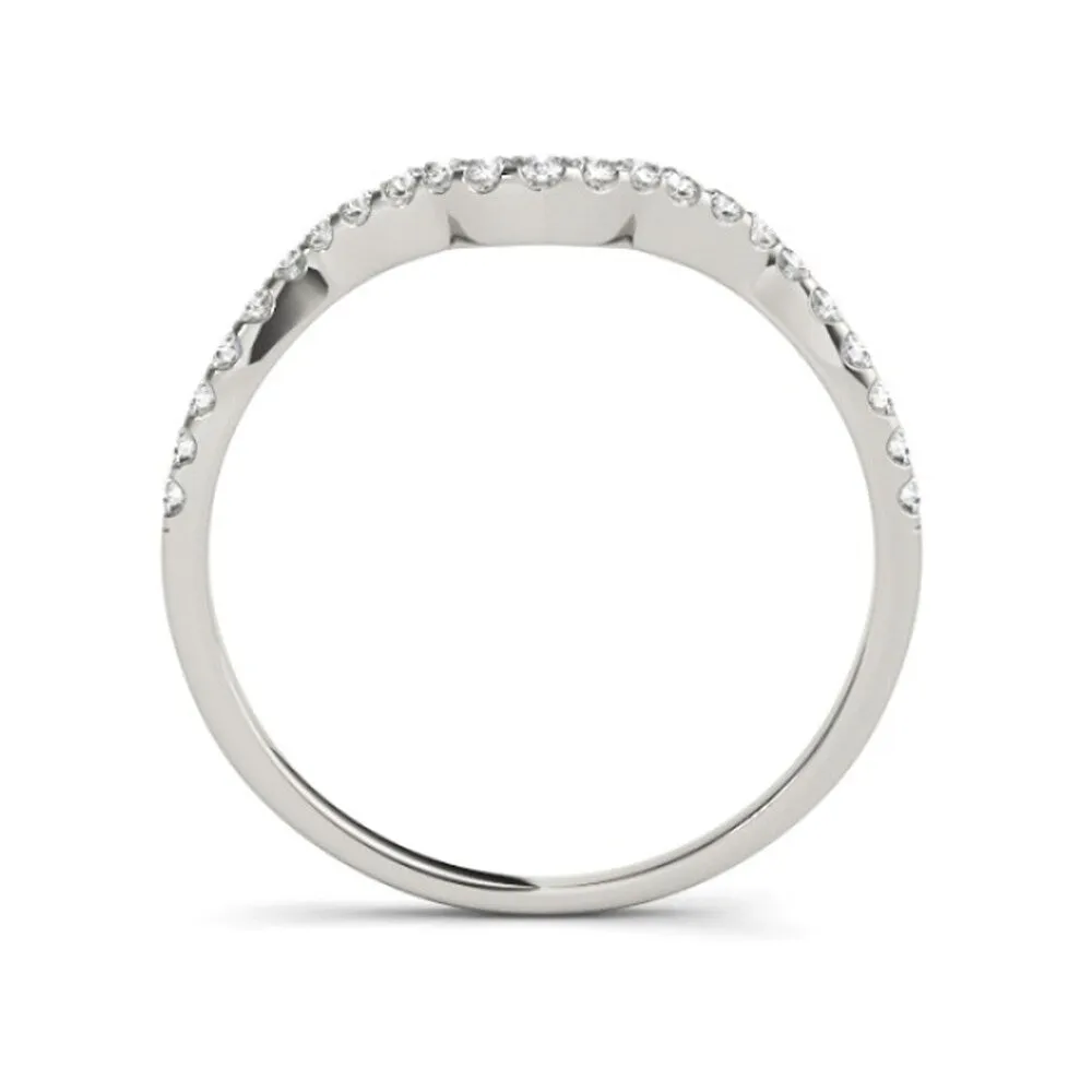 Auriya 14k Gold 1/10ctw Curved Diamond Wedding Band sold by Zulily product image thumbnail 4