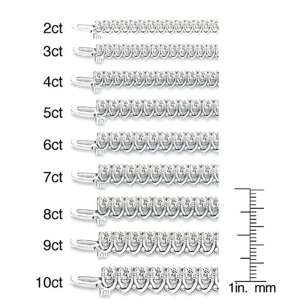 Auriya 2ct to 10ct TW Diamond Tennis Bracelet 14k Gold sold by Zulily product image thumbnail 4