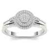 De Couer 10k White Gold 1/6ct TDW Diamond Halo Engagement Ring - White H-I - White H-I sold by Zulily