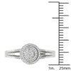 De Couer 10k White Gold 1/6ct TDW Diamond Halo Engagement Ring - White H-I - White H-I sold by Zulily