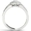 De Couer 10k White Gold 1/6ct TDW Diamond Halo Engagement Ring - White H-I - White H-I sold by Zulily