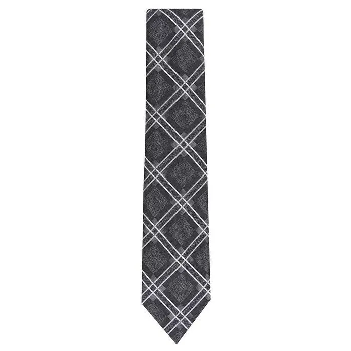 Perry Ellis Men's Denner Classic Plaid Tie Black Size Regular - One Size sold by Zulily product image thumbnail 2