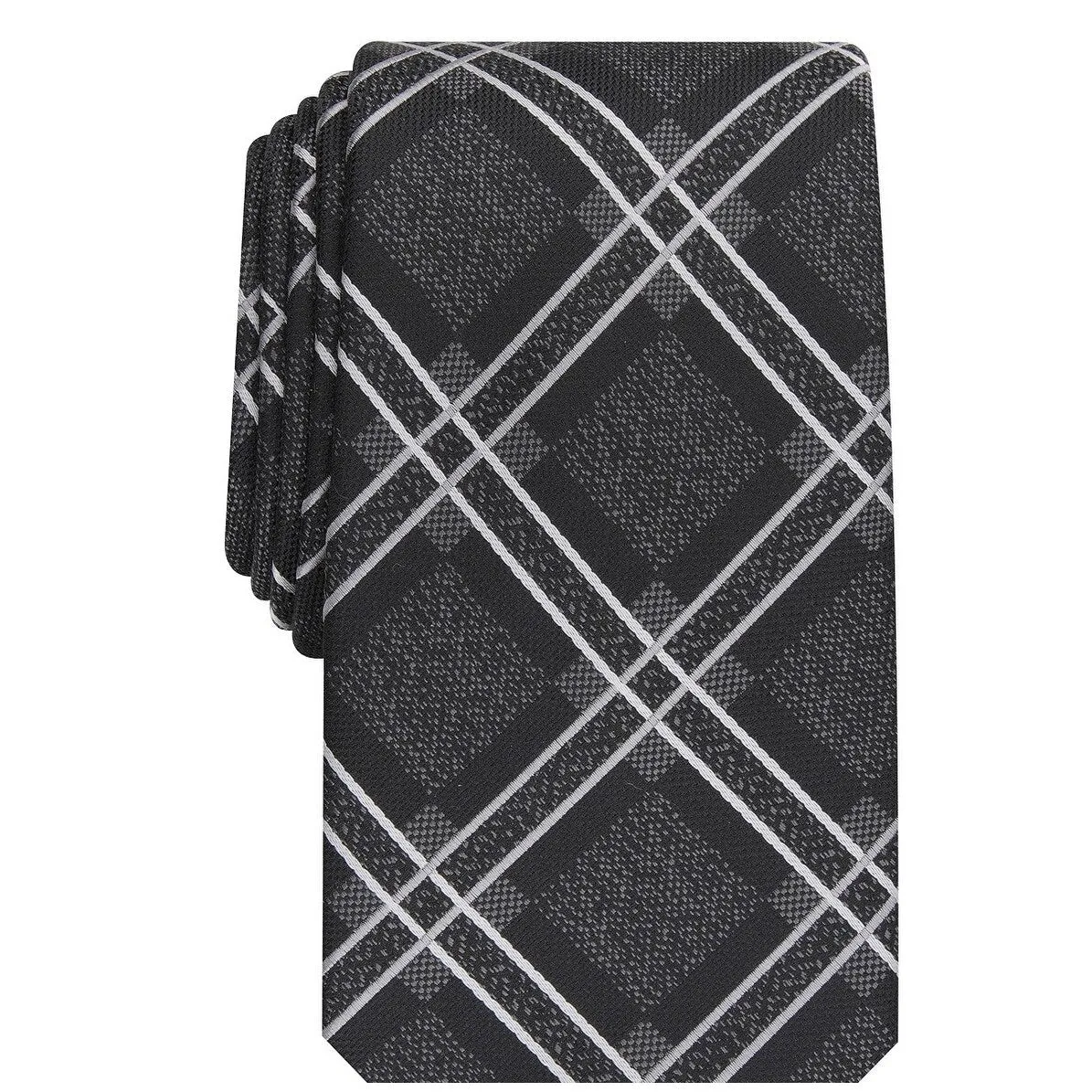 Perry Ellis Men's Denner Classic Plaid Tie Black Size Regular - One Size sold by Zulily product image thumbnail 3