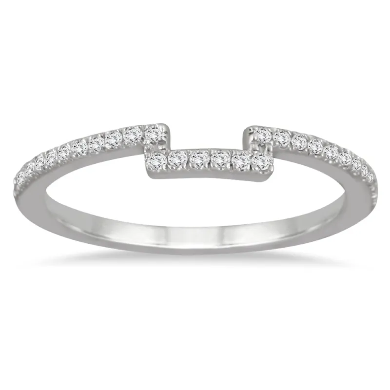 1/8 Carat TW Diamond Wedding Band in 14K White Gold sold by Zulily