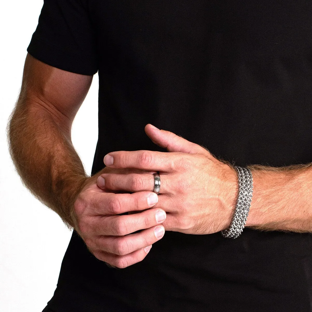 Men's Grooved and Polished Domed Tungsten Ring (7mm) sold by Zulily product image thumbnail 5