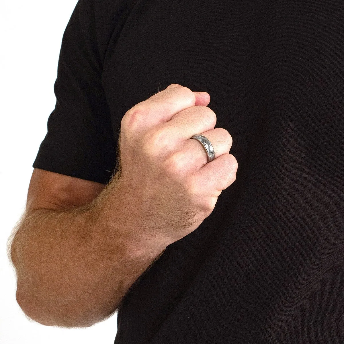 Men's Grooved and Polished Domed Tungsten Ring (7mm) sold by Zulily product image thumbnail 3