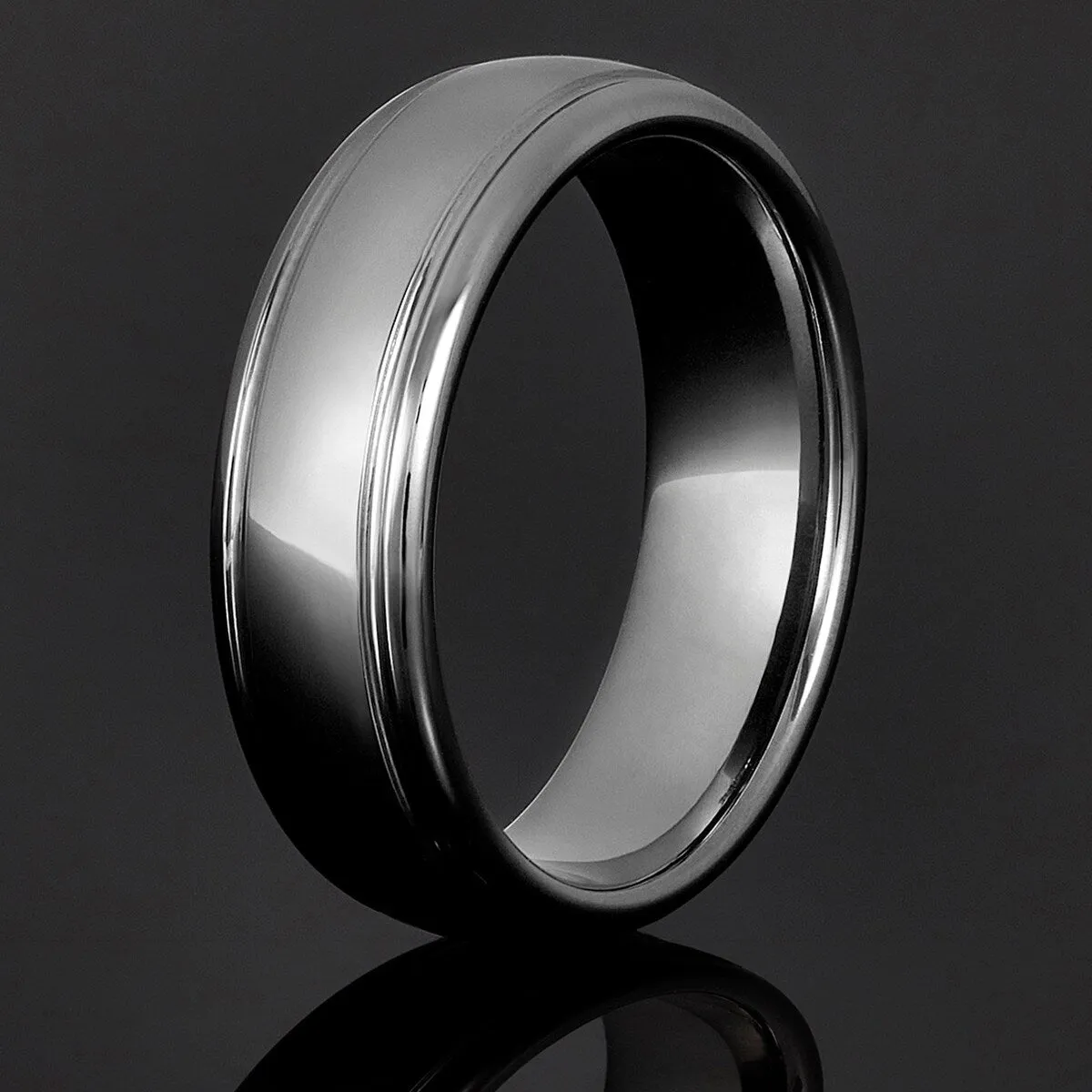 Men's Grooved and Polished Domed Tungsten Ring (7mm) sold by Zulily product image thumbnail 4
