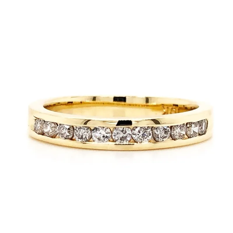 Auriya 10k Gold 1/4ctw Channel Diamond Wedding Band (J-K, I2-I3) sold by Zulily