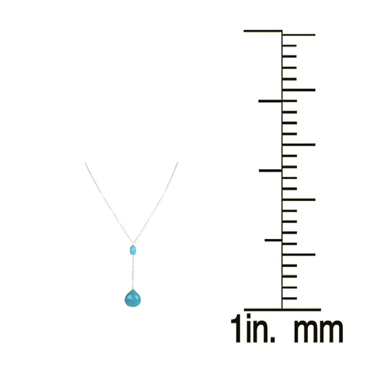 Gold Over Sterling Silver with Turquoise Necklace with 16" Chain sold by Zulily product image thumbnail 3