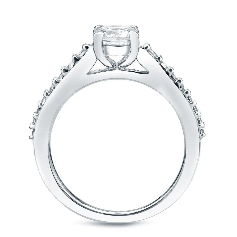 Auriya 14k Gold 1ctw Round Diamond Engagement Ring Set sold by Zulily product image thumbnail 5