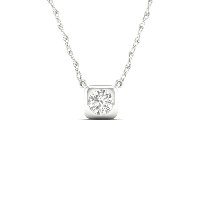 1/3ct TDW Diamond Solitaire Necklace in 10k Gold by De Couer sold by Zulily