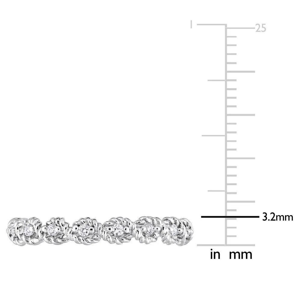 Miadora Signature Collection 10k White Gold 1/6ct TDW Diamond Infinity Eternity Band sold by Zulily product image thumbnail 5
