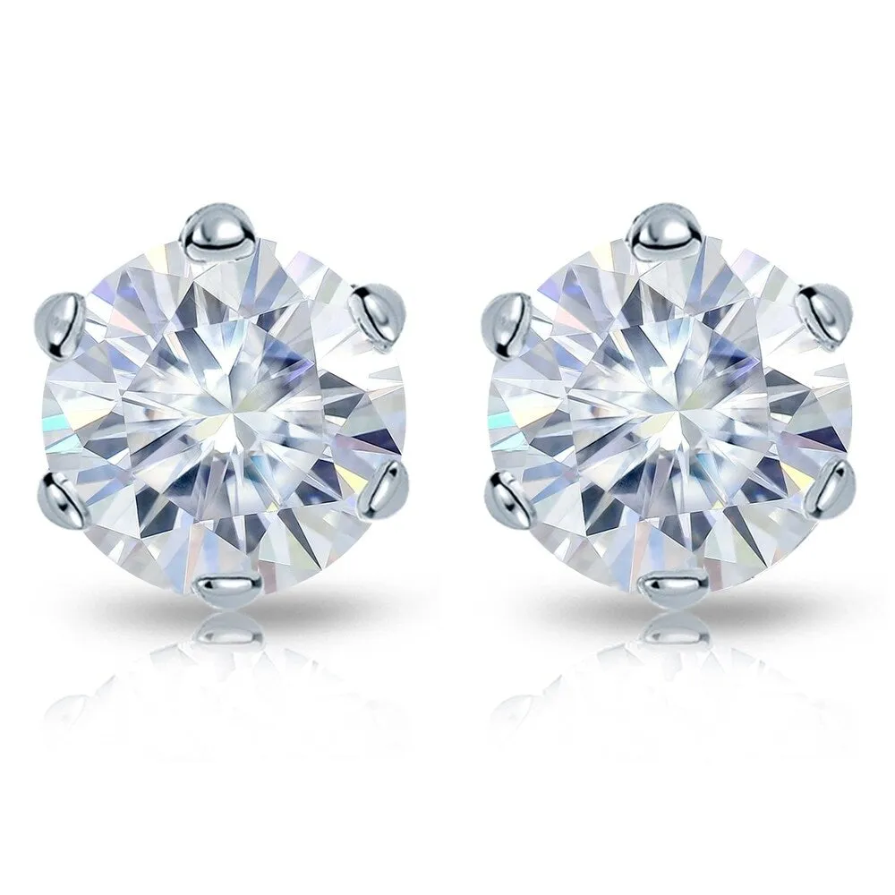 Auriya 18k Gold 6ctw Round Moissanite Stud Earrings sold by Zulily product image thumbnail 3
