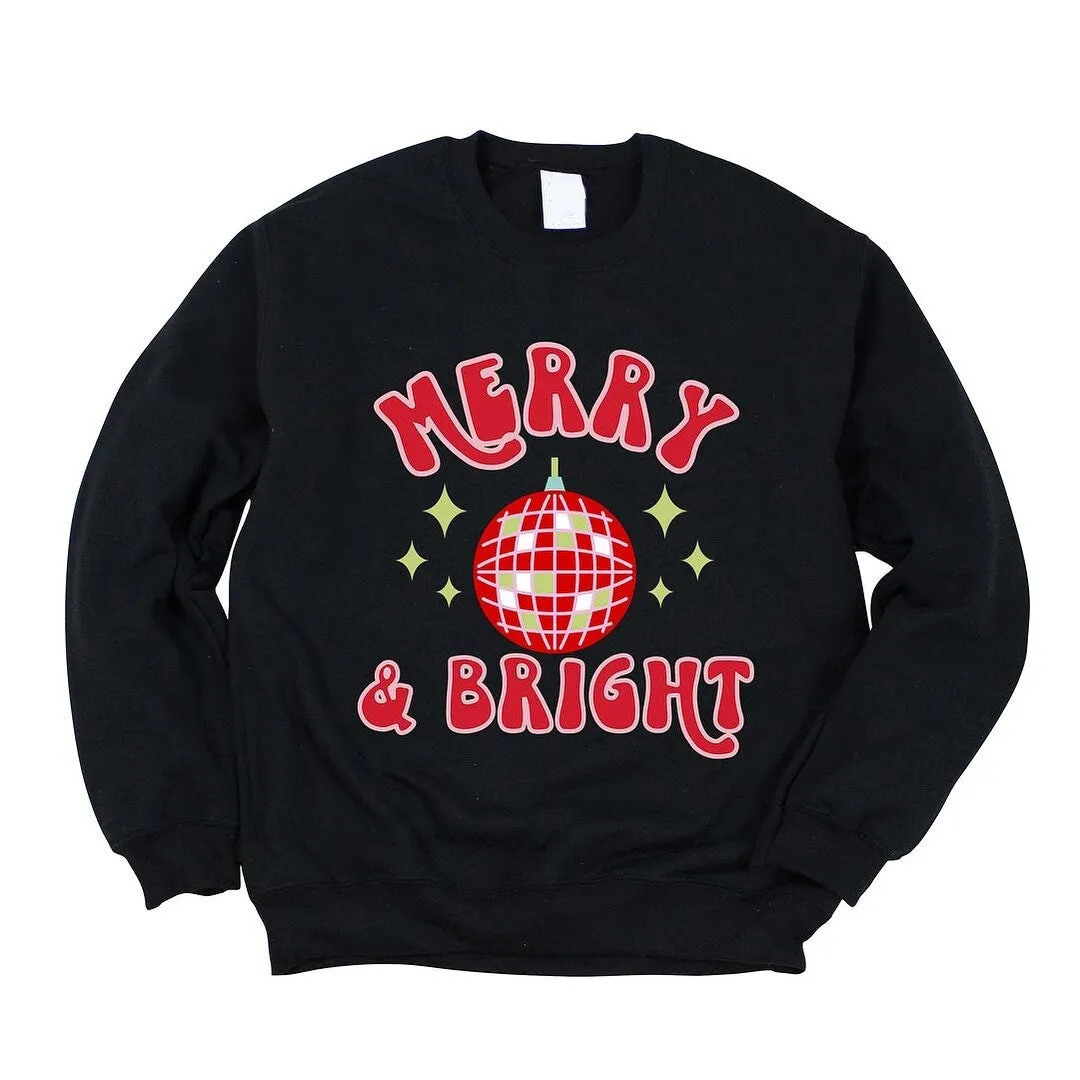 Merry and Bright Disco Ball Graphic Sweatshirt sold by Zulily product image thumbnail 2