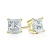 Auriya 14-karat Gold Lab Grown 1.25 carat TDW Princess Diamond Stud Earrings 4-Prong Basket Push-back sold by Zulily