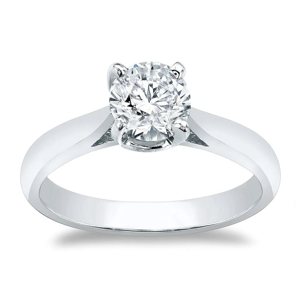 Auriya 14k Gold Brilliant Round 3 carat Moissanite Solitaire Engagement Ring sold by Zulily
