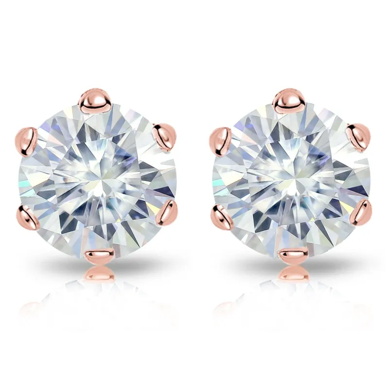 Auriya 1 1/2ctw Round Moissanite Stud Earrings 14k Gold - 5.9 mm sold by Zulily