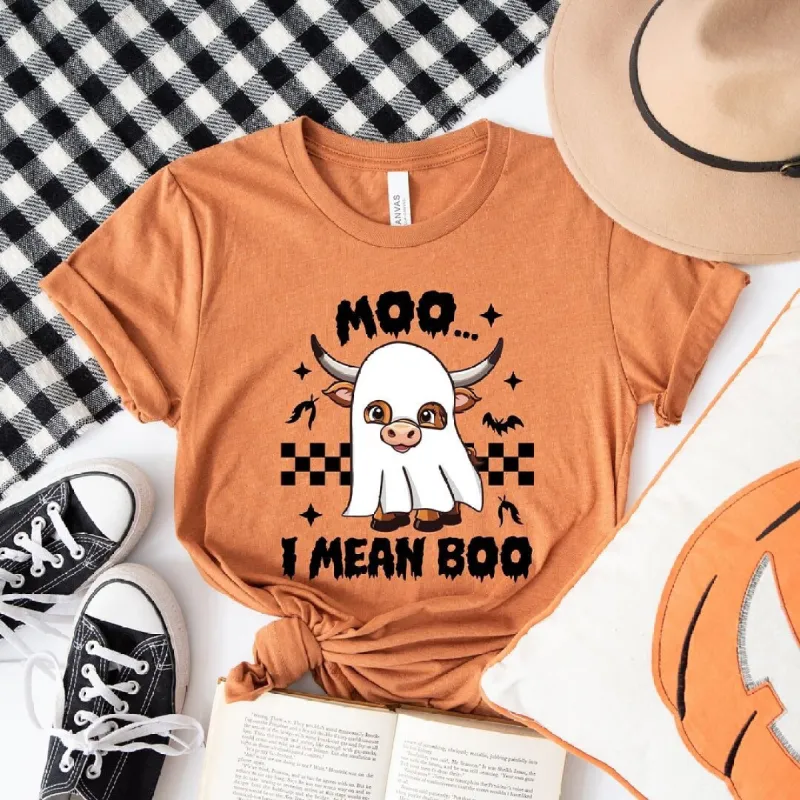 I Mean Boo Cow Short Sleeve Tee sold by Zulily