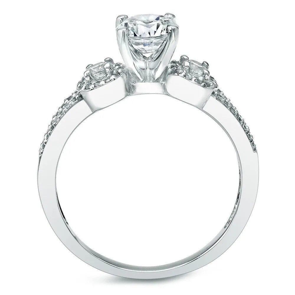 Auriya 14k Gold 1ctw Round 3-stone Diamond Engagement Ring Set sold by Zulily product image thumbnail 2