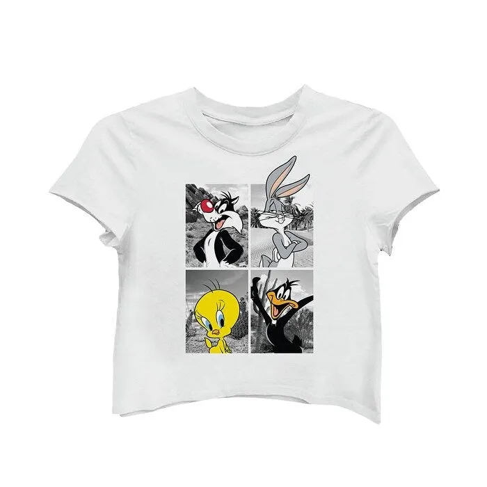 Warner Brothers Junior's Looney Tunes Photo T-Shirt White Size XL sold by Zulily