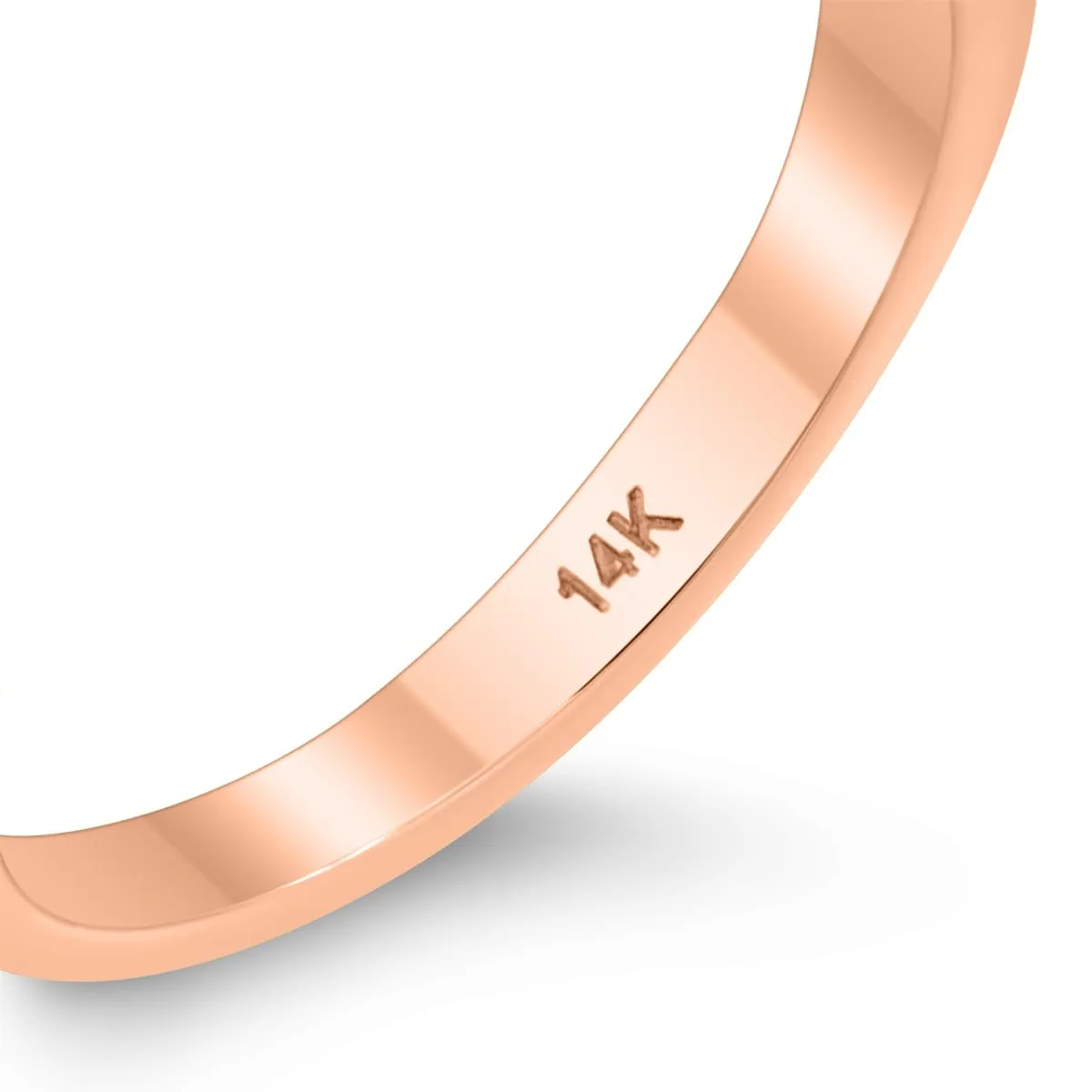 Eight Sided Thin 1.5MM Matte Finish Wedding Band in 14K Rose Gold sold by Zulily product image thumbnail 3
