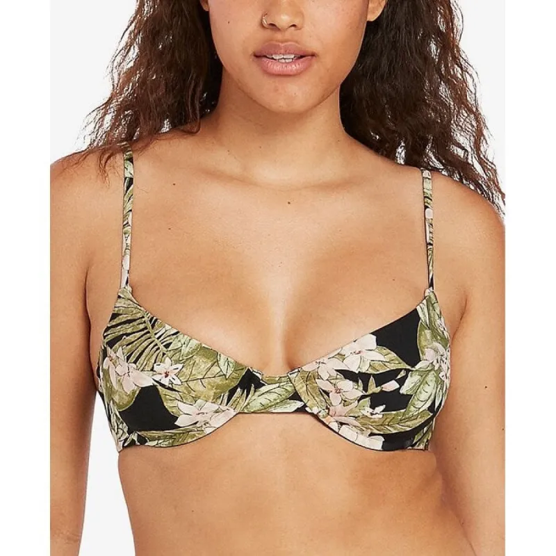 Volcom Junior's Midnight Tropic Underwire Bikini Top Swimsuit Green Size Medium sold by Zulily