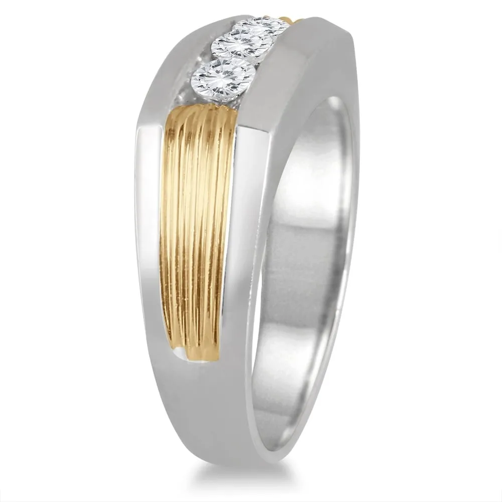 1/2 Carat TW Diamond Men's Ring in 10K Two Tone Gold sold by Zulily product image thumbnail 2