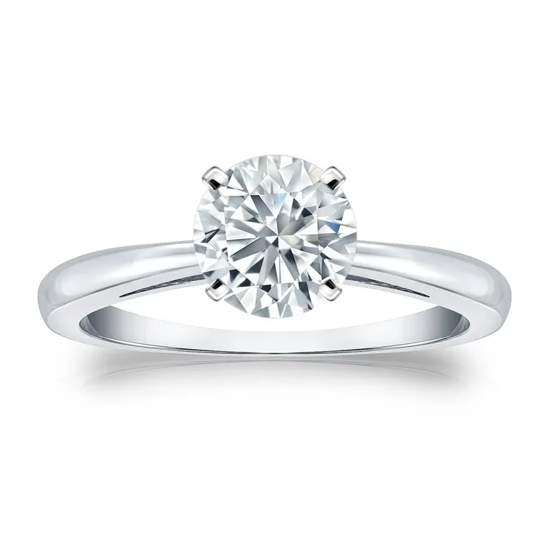 Auriya 1 1/2ctw Round Solitaire Diamond Engagement Ring 14K Gold GIA Certified sold by Zulily