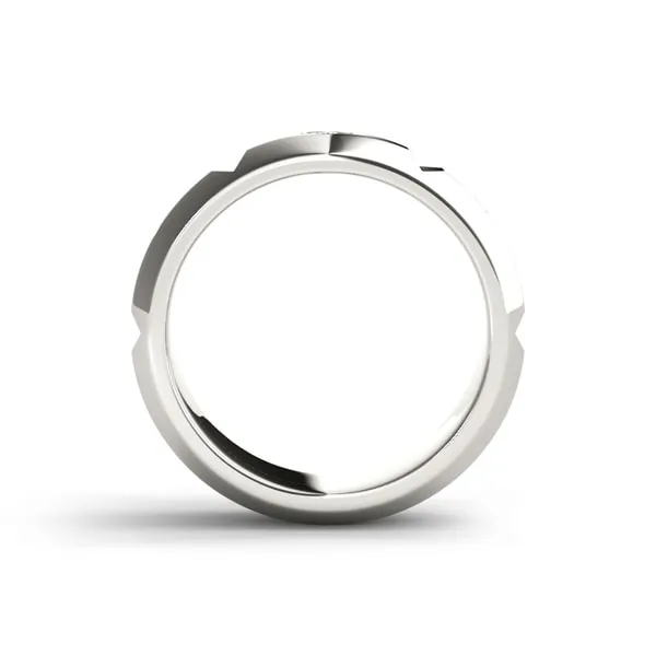 De Couer 14k White Gold 1/4ct TDW Diamond Men's Wedding Band sold by Zulily product image thumbnail 3