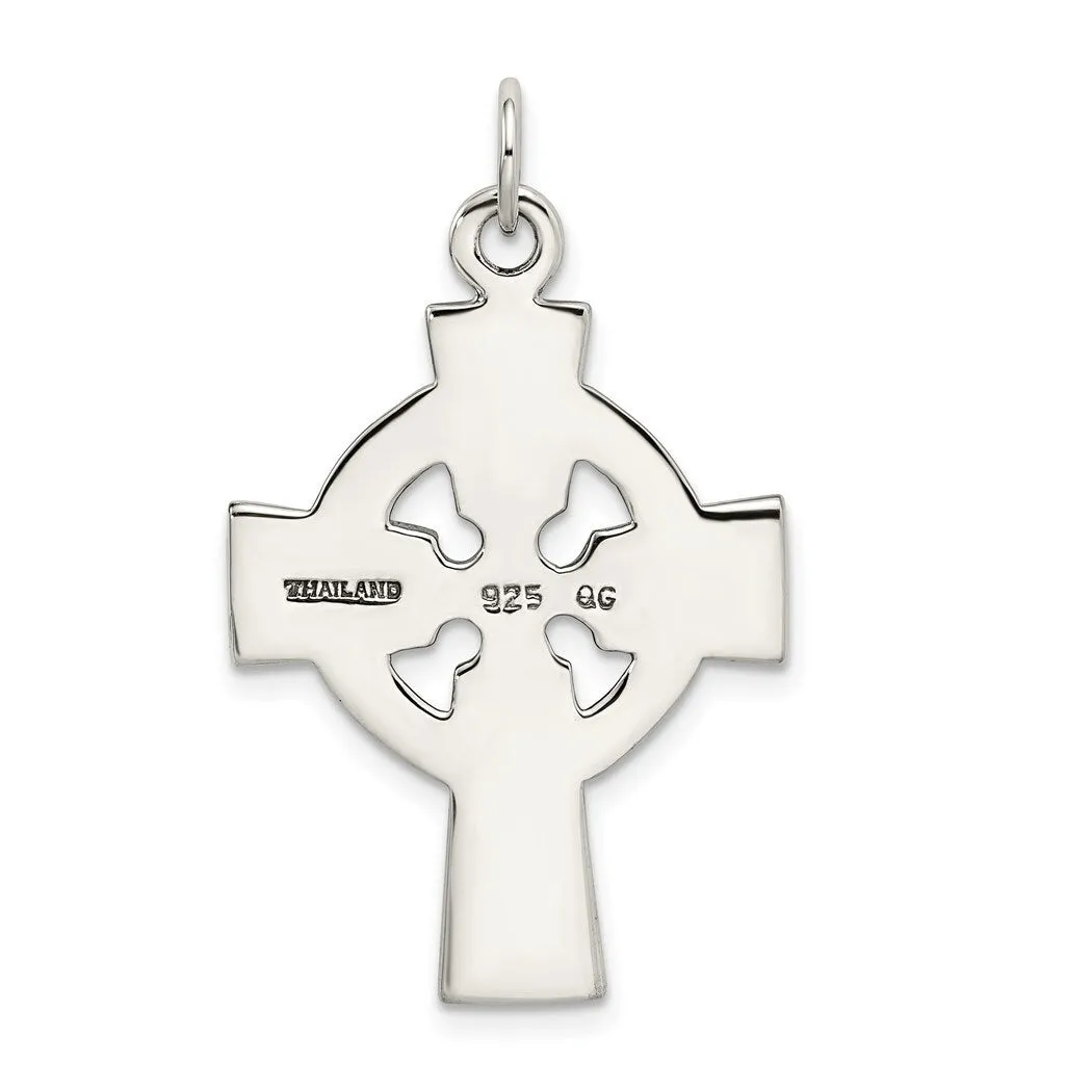 Curata 925 Sterling Silver 18" Antiqued Celtic Irish Large Cross Unisex Necklace - 34x23mm sold by Zulily product image thumbnail 3