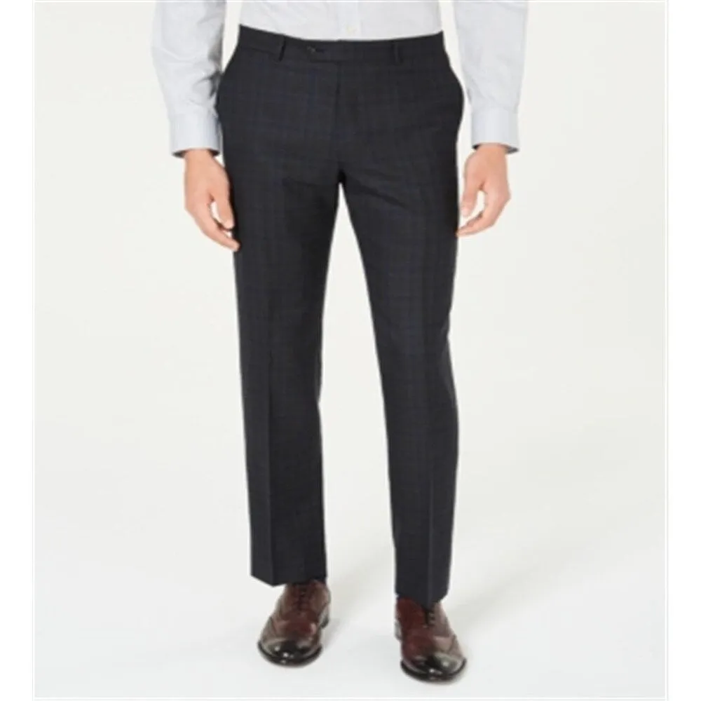 Tommy Hilfiger Men's Modern Fit THFlex Stretch Windowpane Plaid Suit Pants Gray Size 54X30 sold by Zulily