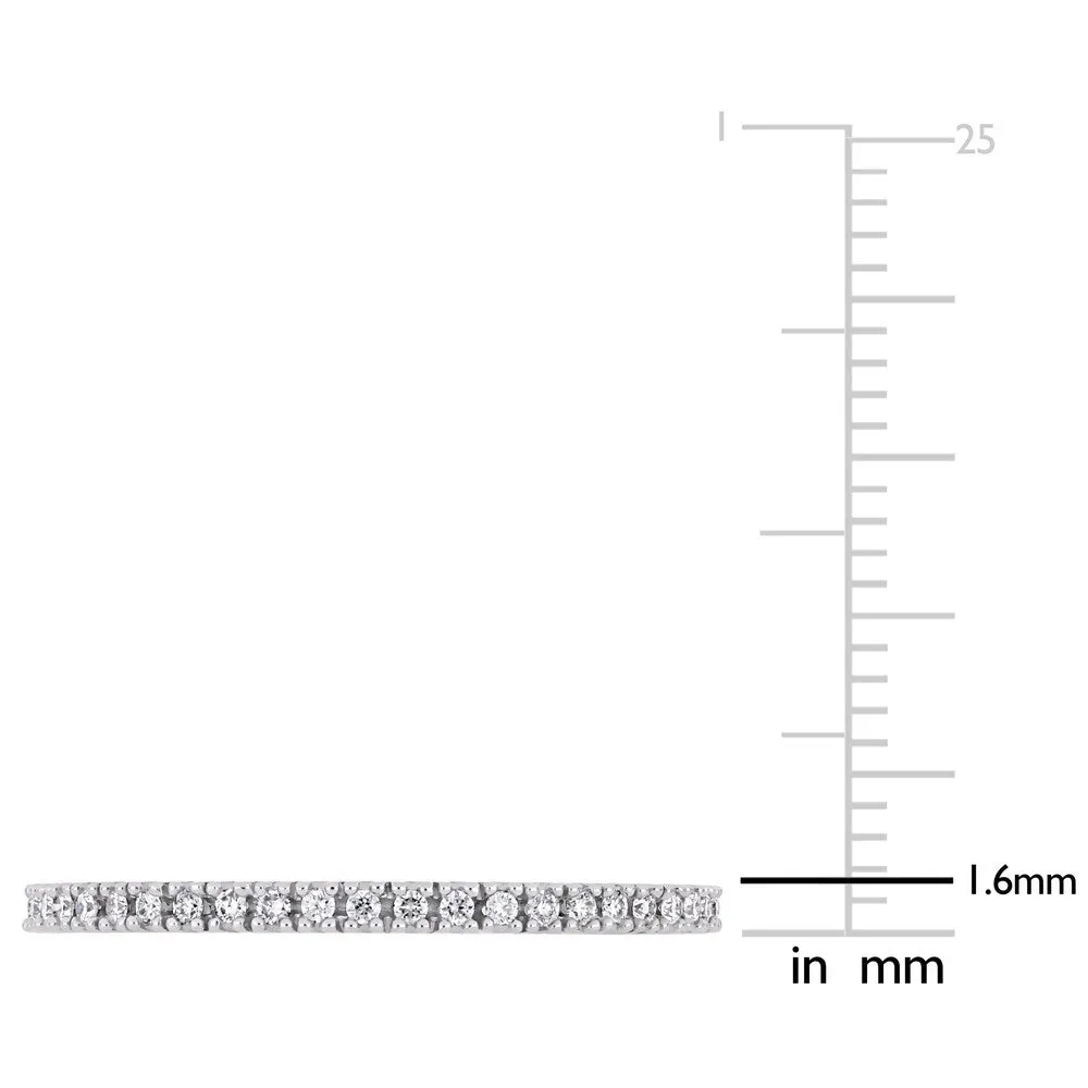 Miadora 14k White Gold 1/3ct TDW Diamond Full-Eternity Band sold by Zulily product image thumbnail 4
