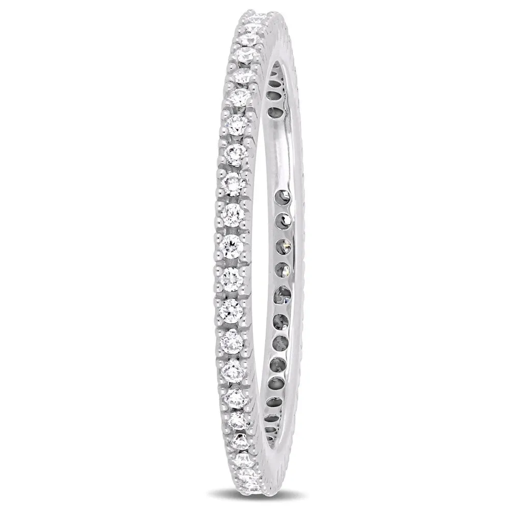 Miadora 14k White Gold 1/3ct TDW Diamond Full-Eternity Band sold by Zulily product image thumbnail 2