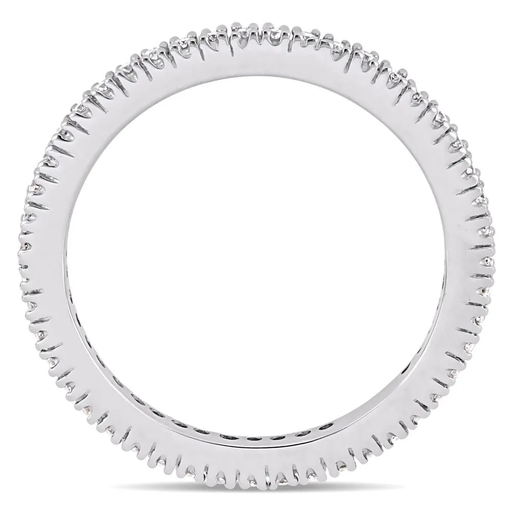Miadora 14k White Gold 1/3ct TDW Diamond Full-Eternity Band sold by Zulily product image thumbnail 3