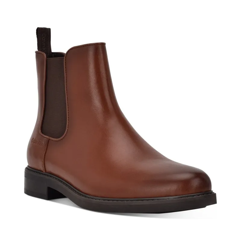 Calvin Klein Men's Fenwick Chelsea Boot Brown Size 10.5 M - 10.5 M sold by Zulily