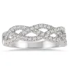 1/4 Carat TW Diamond Twist Band in 14K White Gold sold by Zulily