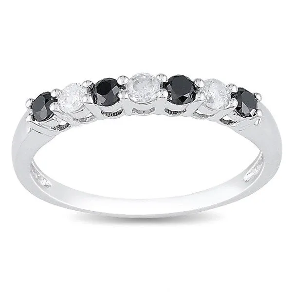 Miadora 10k Gold 1/2ct TDW Black and White Diamond Ring sold by Zulily