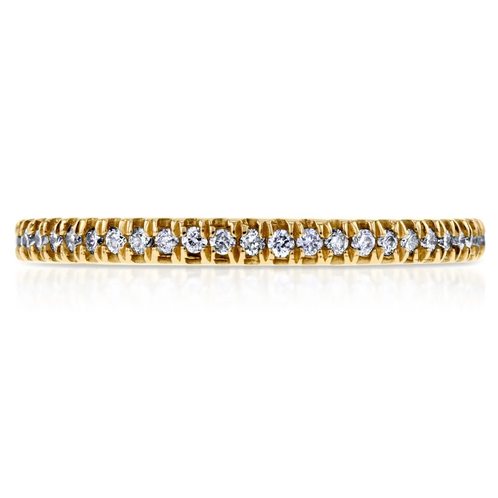 Annello by Kobelli 14k Yellow Gold 1/6ct TDW Diamond Split Prong Wedding Ring sold by Zulily product image thumbnail 2