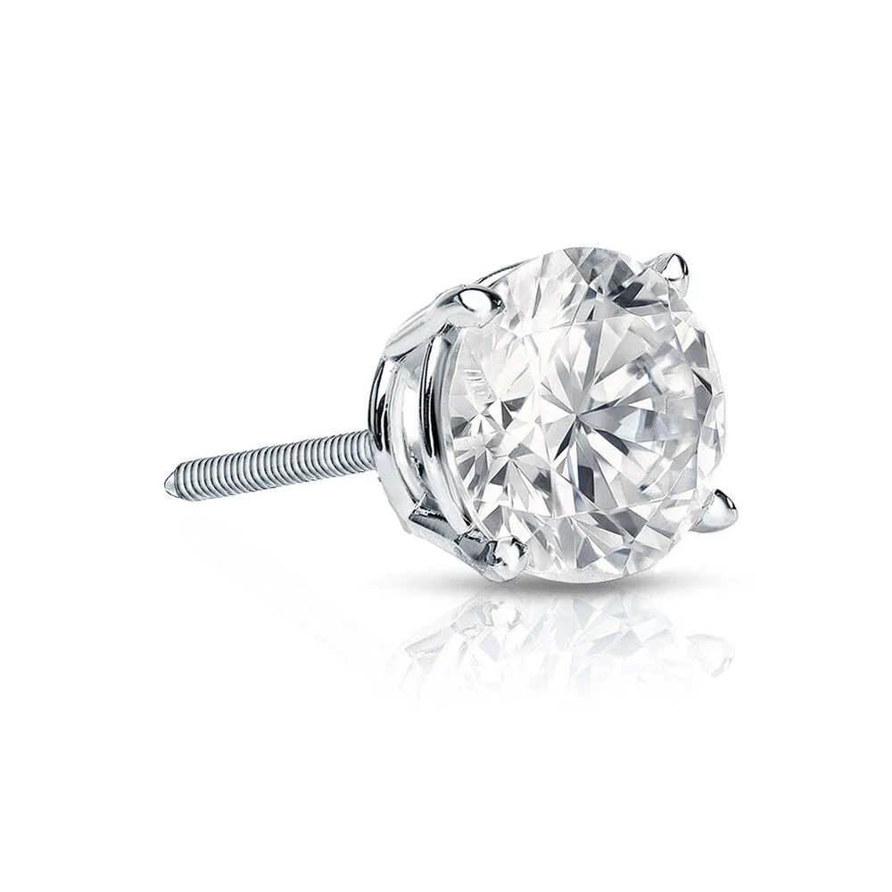 Auriya 14k Gold 3/4ct TDW Round SINGLE STUD (1) Diamond Earring sold by Zulily product image thumbnail 4